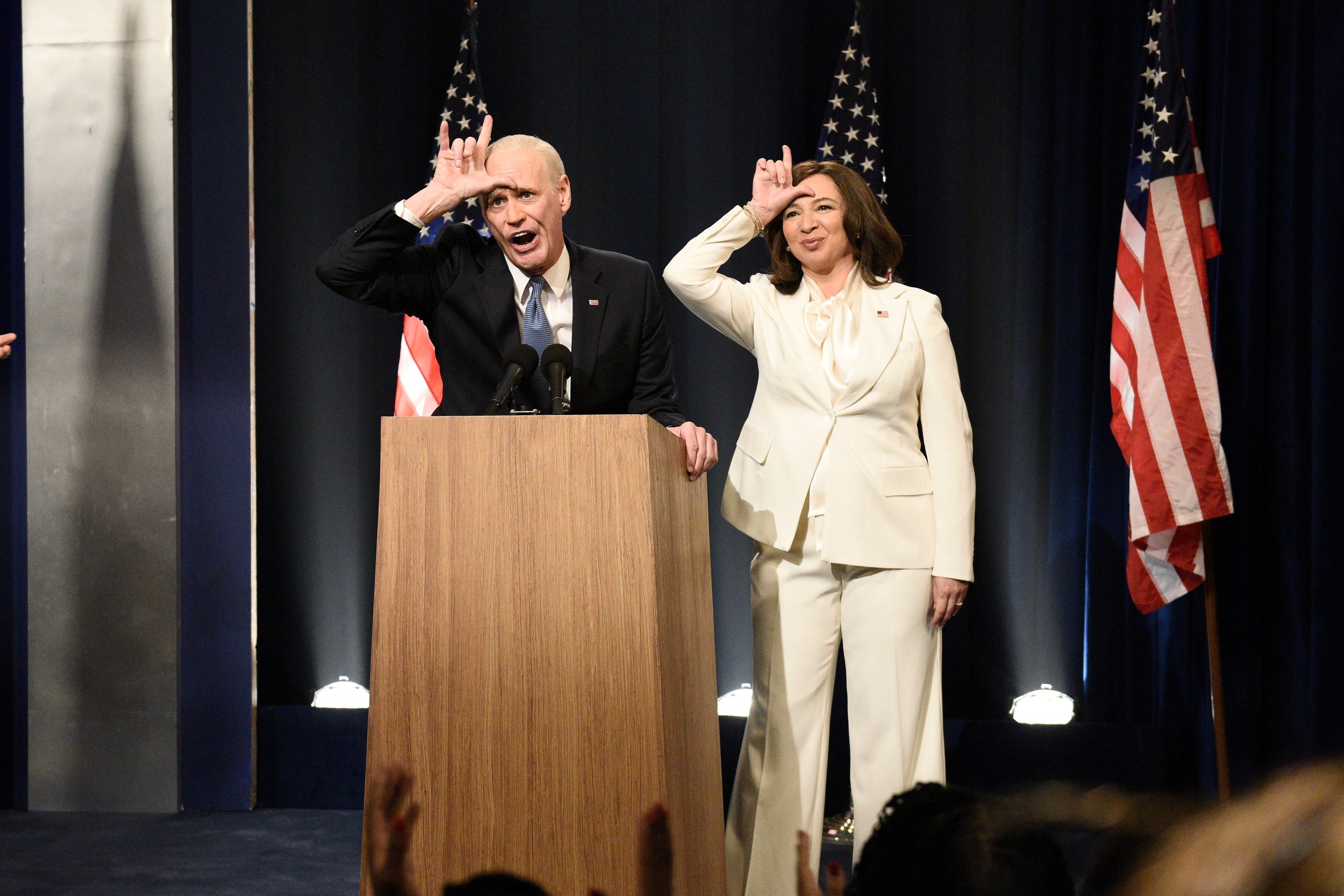 'Saturday Night Live' Jim Carrey as Joe Biden and Maya Rudolph as Kamala Harris