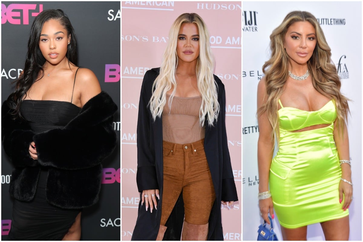 Jordyn Woods attends BET+ And Footage Film's "Sacrifice" Premiere Event at Landmark Theatre on December 11, 2019 in Los Angeles, California./Khloe Kardashian attends Hudson's Bay's launch of Good American/Larsa Pippen attends The Daily Front Row Fashion LA Awards 2019 on March 17, 2019 in Los Angeles, California. in Toronto on September 18, 2019/
