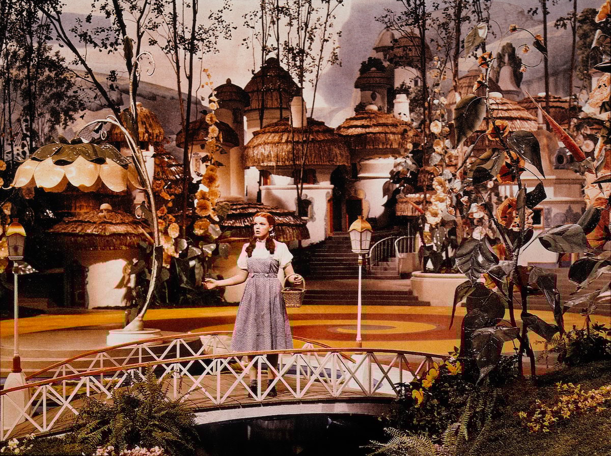 Judy Garland on the set of the film 'The Wizard of Oz,' 1939.