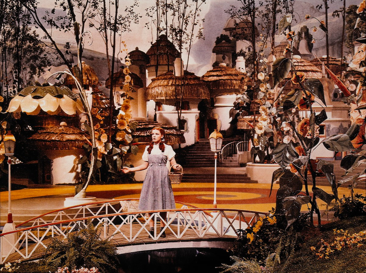 Judy Garland on the set of the film 'The Wizard of Oz,' 1939.