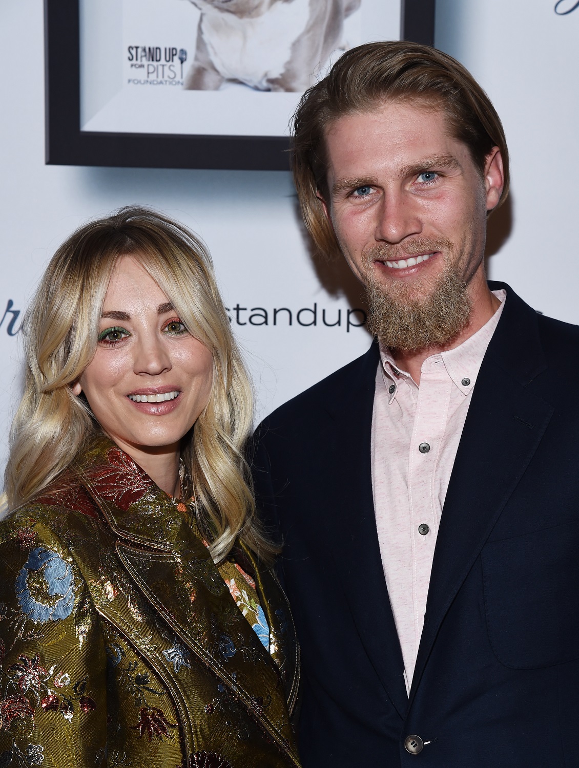 Kaley Cuoco and Karl Cook arrive at the 9th Annual Stand Up For Pits event 