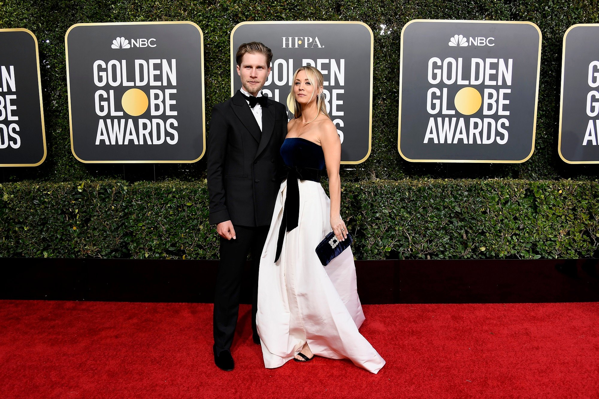 Kaley Cuoco and Karl Cook at the Golden Globes