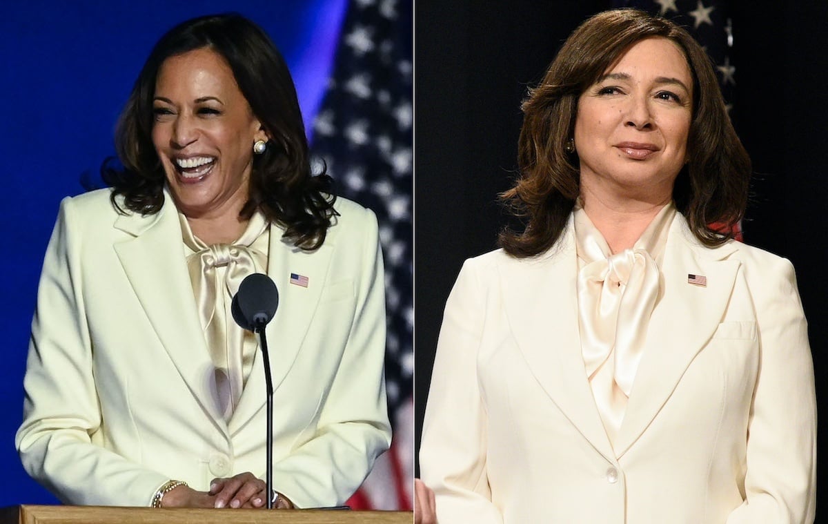 Vice President-Elect Kamala Harris (left) and actress Maya Rudolph (right) | Jim Watson/AFP via Getty Images/Will Heath/NBC/NBCU Photo Bank via Getty Images
