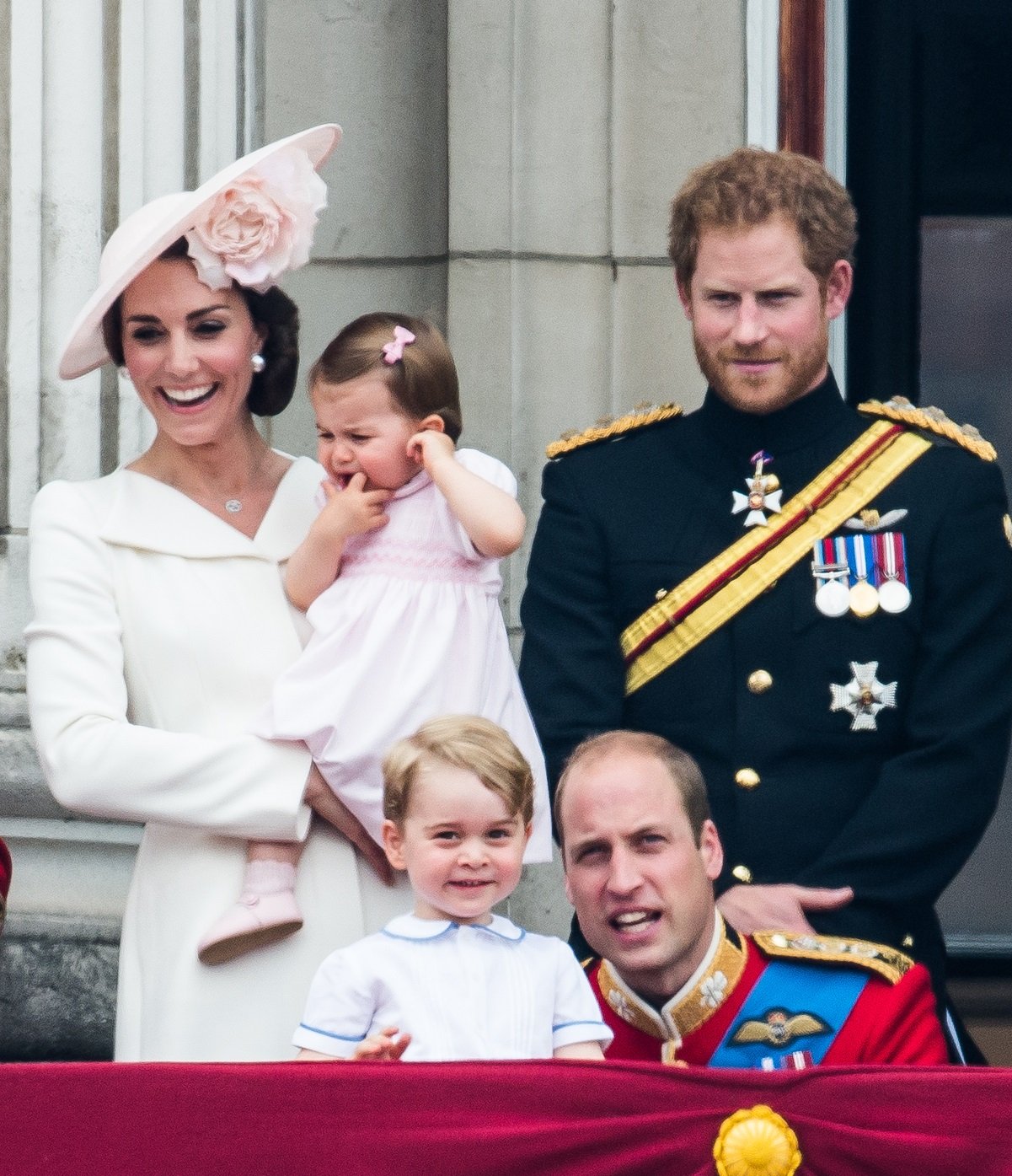 Kate Middleton, Princess Charlotte, Prince George, Prince Harry, and Prince William