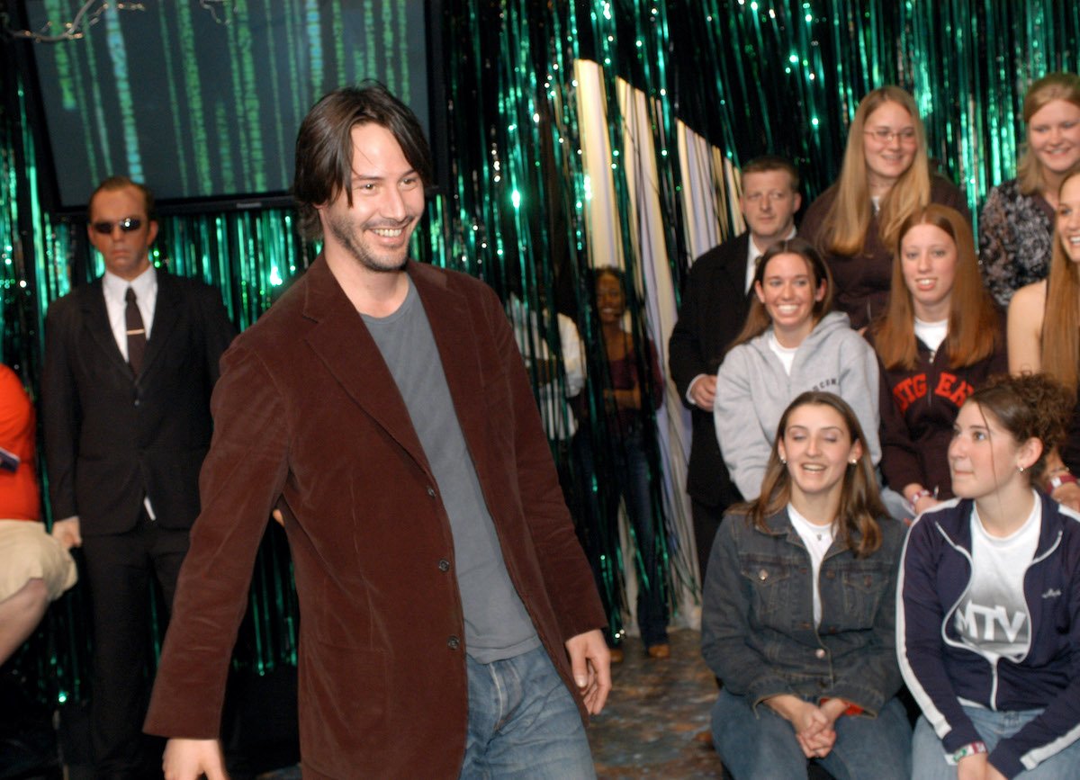 Keanu Reeves greets fans at MTV Studios