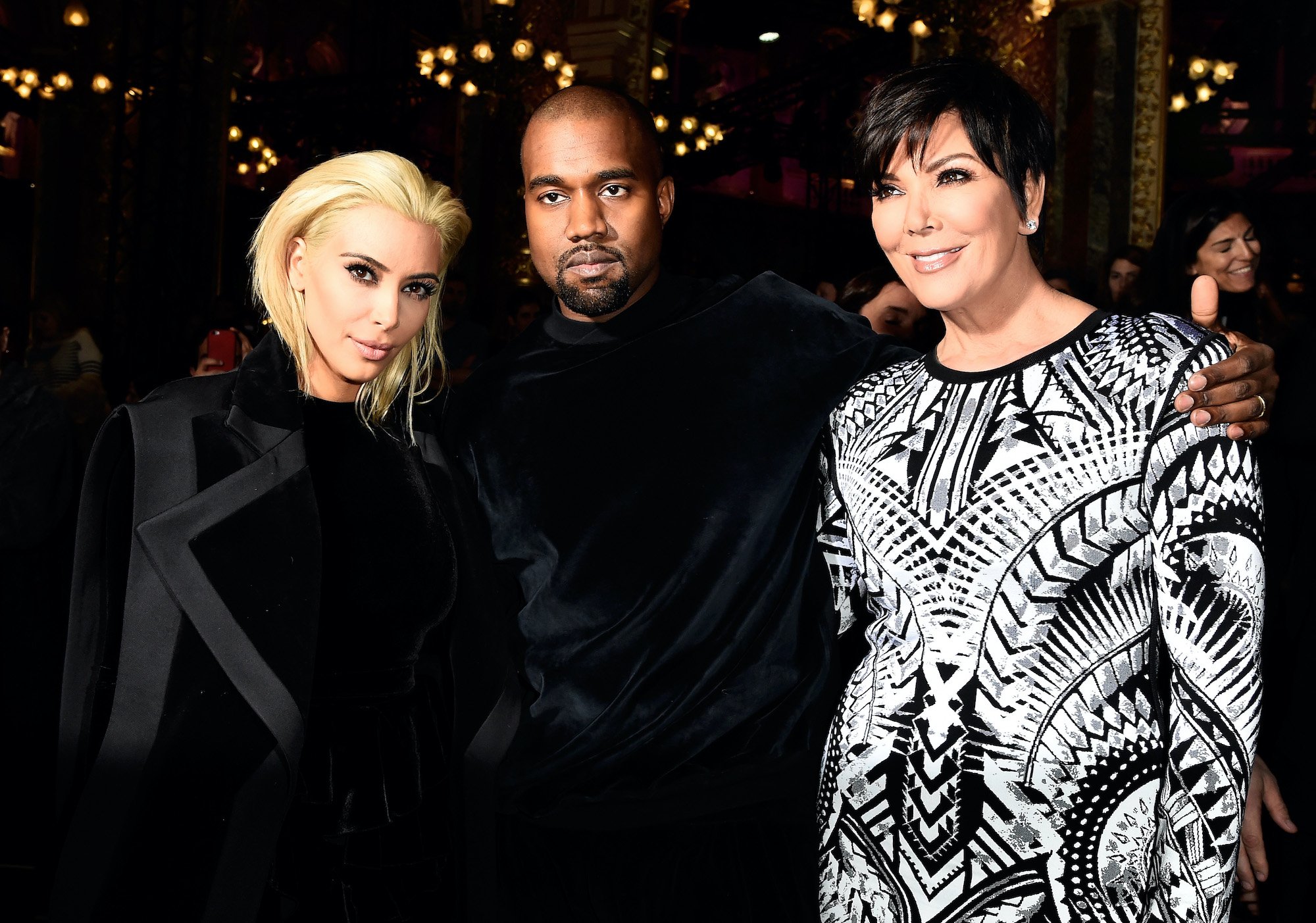 Kim Kardashian West, Kanye West, and Kris Jenner