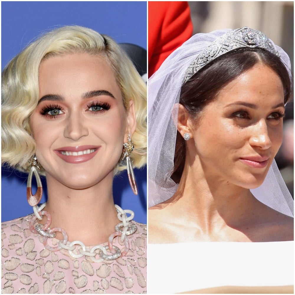 (L) Katy Perry, (R) Meghan Markle