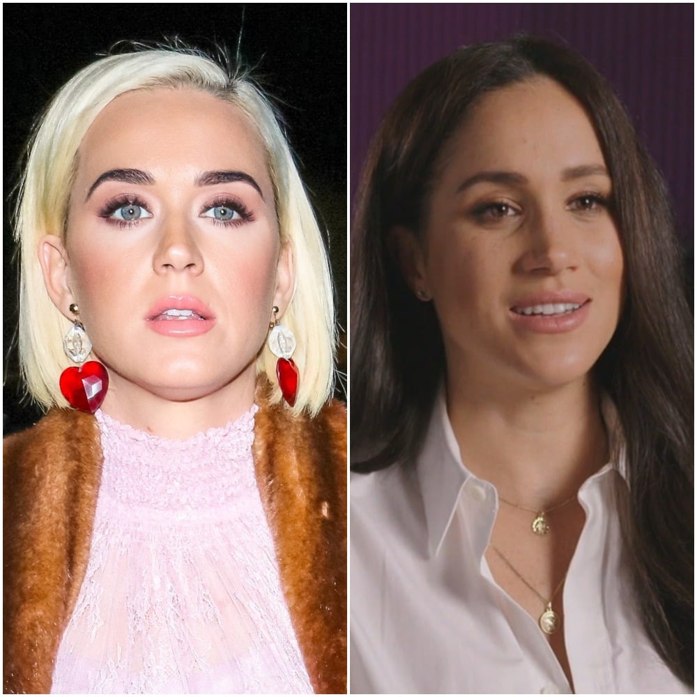 (L) Katy Perry, (R) Meghan Markle 