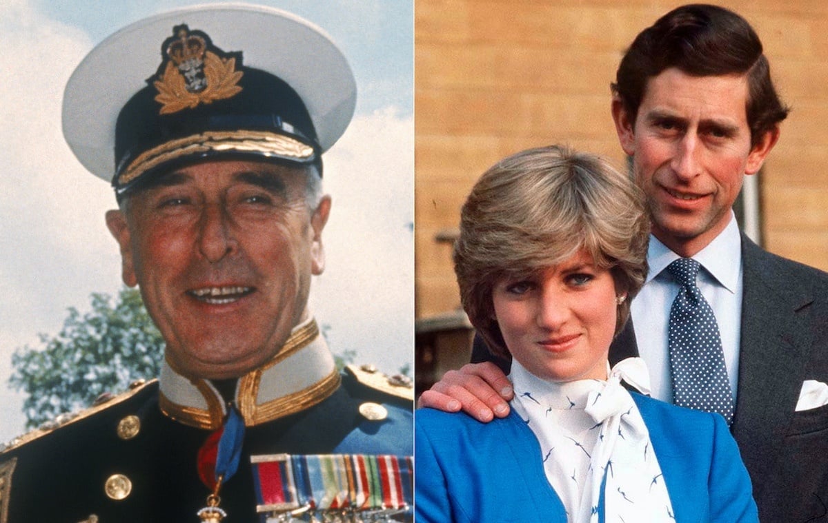 Lord Louis Mountbatten (left) and Prince Charles and Princess Diana (right) | Keystone/Hulton ArchiveTim Graham Photo Library/Getty Images