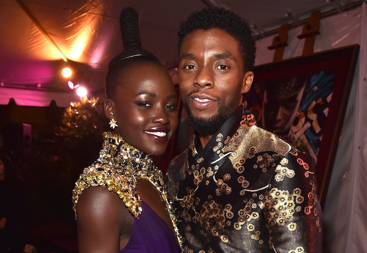 Lupita Nyong'o and Chadwick Boseman at the Los Angeles World Premiere of 'BLACK PANTHER' at the Dolby Theatre on January 29, 2018 | Alberto E. Rodriguez/Getty Images for Disney