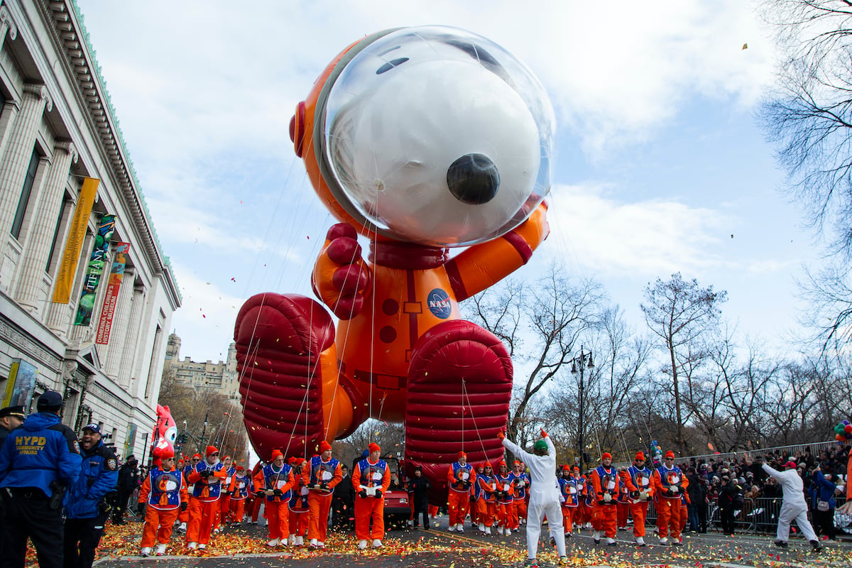 Astronaut Snoopy's Balloon at Macy's 93rd Thanksgiving Parade in New York City on Thursday, November 28, 2019