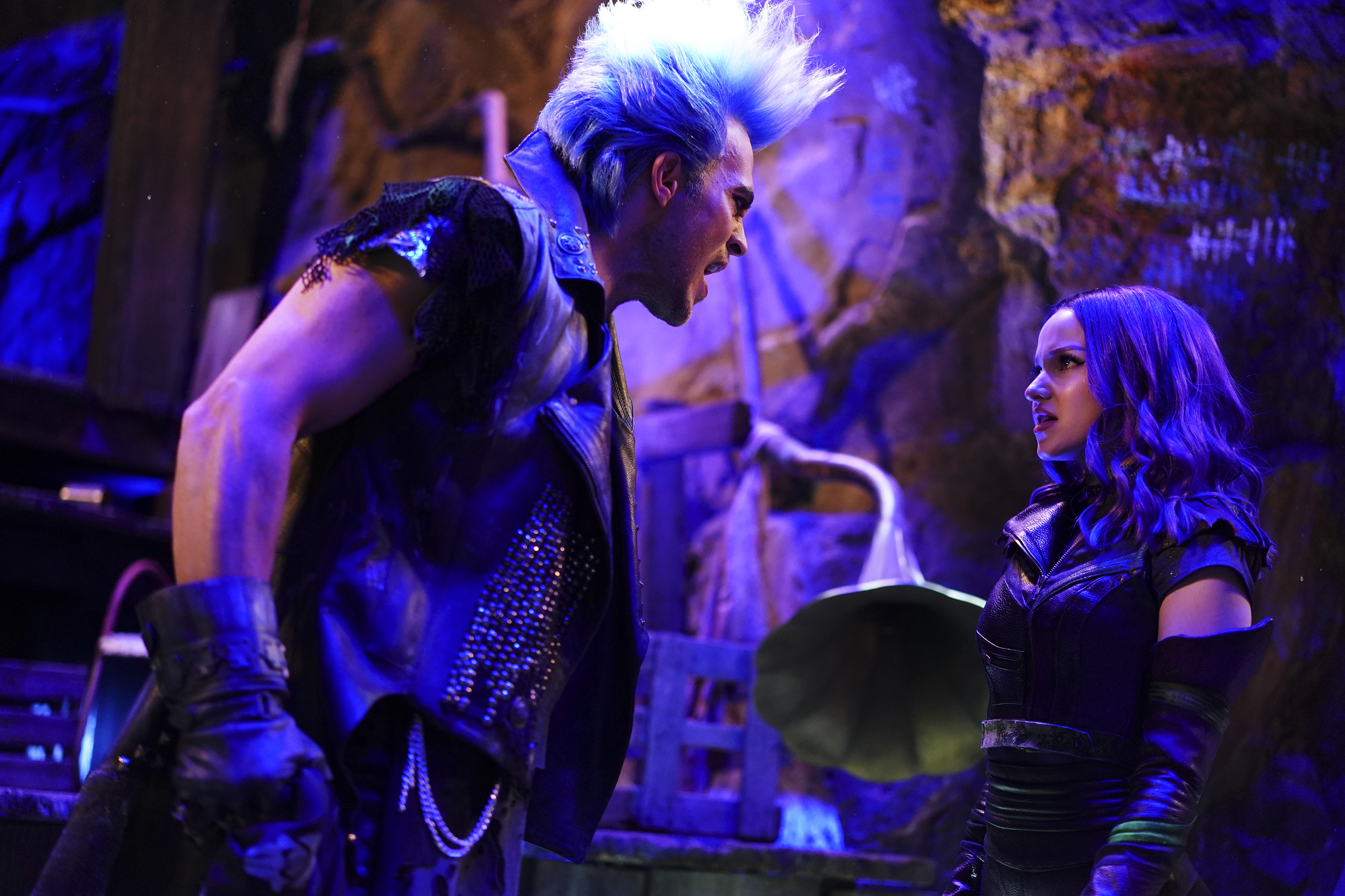 Characters Hades and Mal from Disney Channel's original movie, 'Descendants 3'