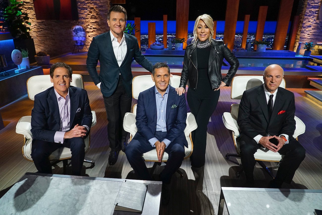 Mark Cuban, Robert Herjavec, Daniel Lubetzky, Lori Greiner, and Kevin O'Leary of 'Shark Tank'