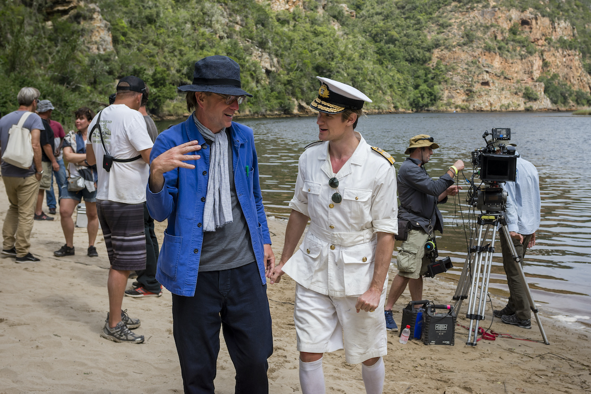 Matt Smith on the set of 'The Crown' Season 2