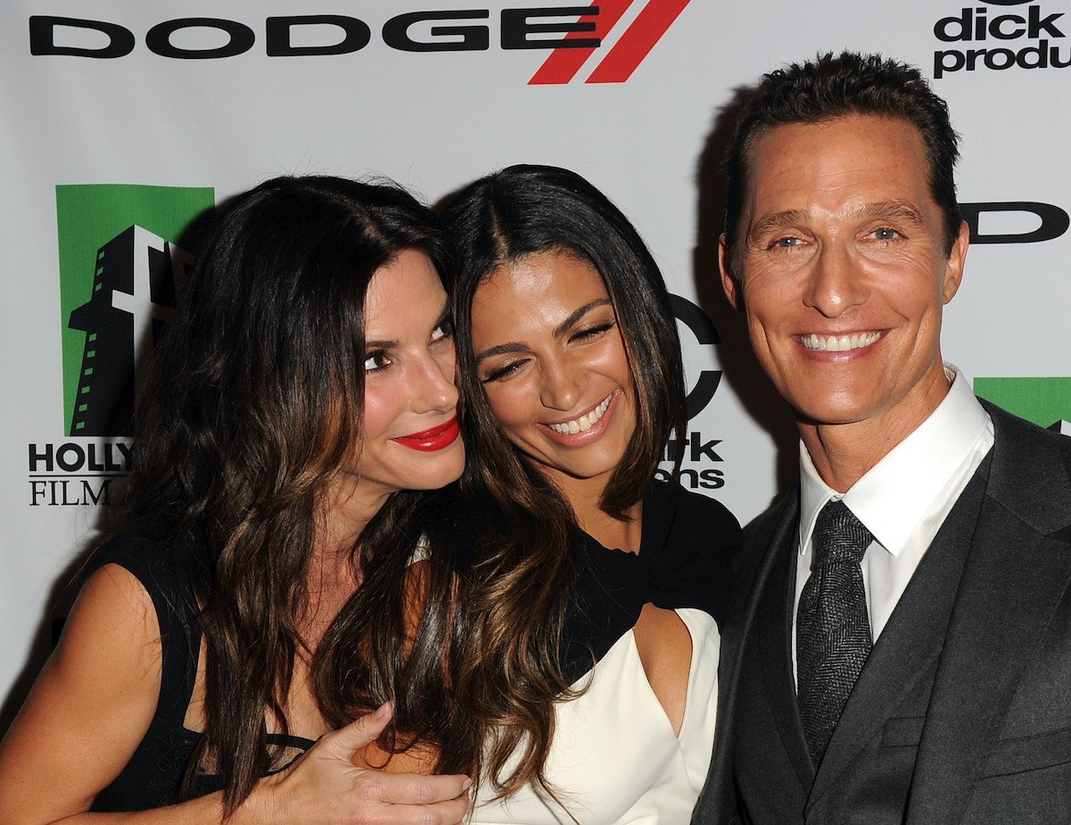 Sandra Bullock has remained close with Matthew McConaughey and his wife, Camila Alves.