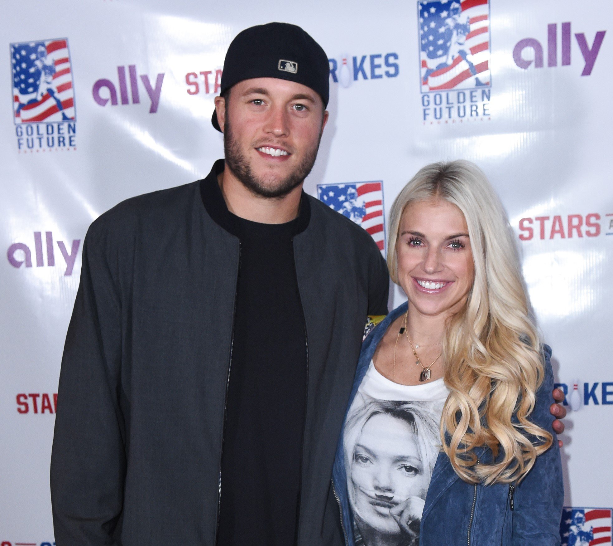 Matthew Stafford and his wife, Kelly Stafford