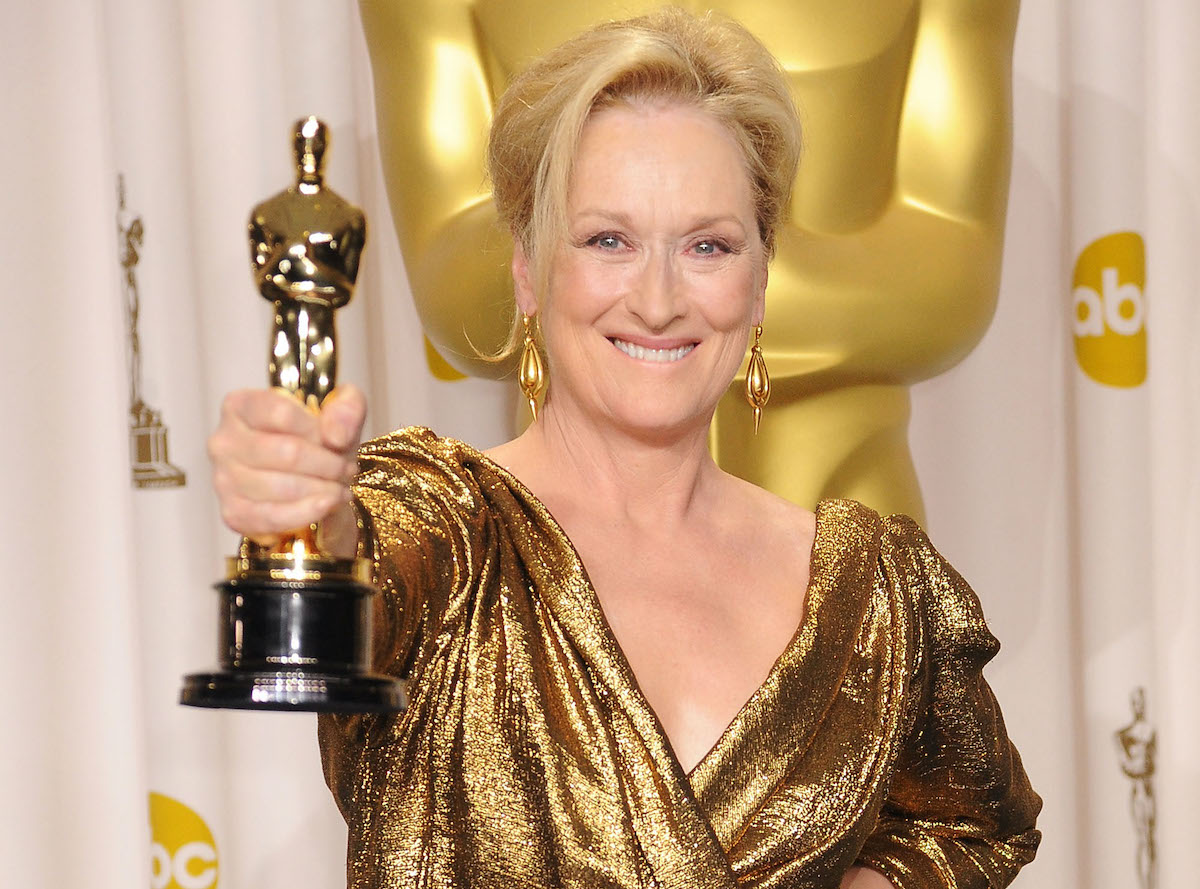 Meryl Streep poses with her Oscar statuette at the 84th Annual Academy Awards in 2012 | Jeff Kravitz/FilmMagic