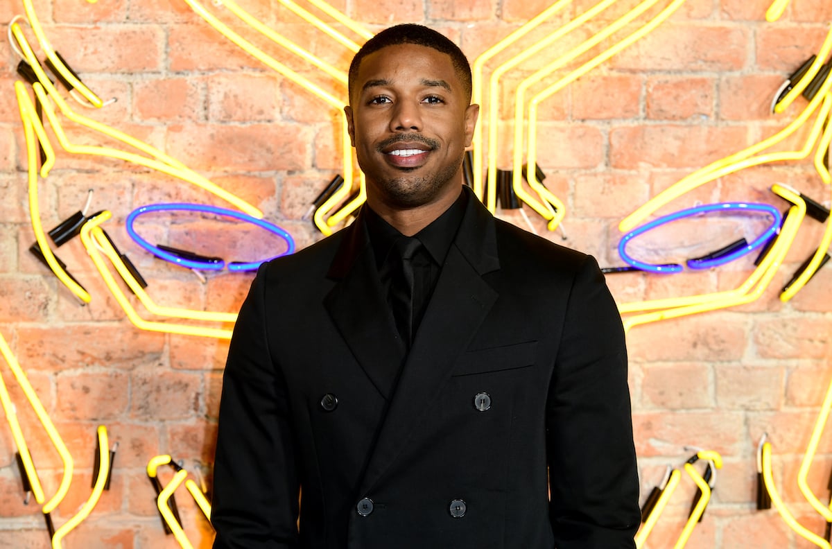 Michael B. Jordan at the 'Black Panther' European premiere