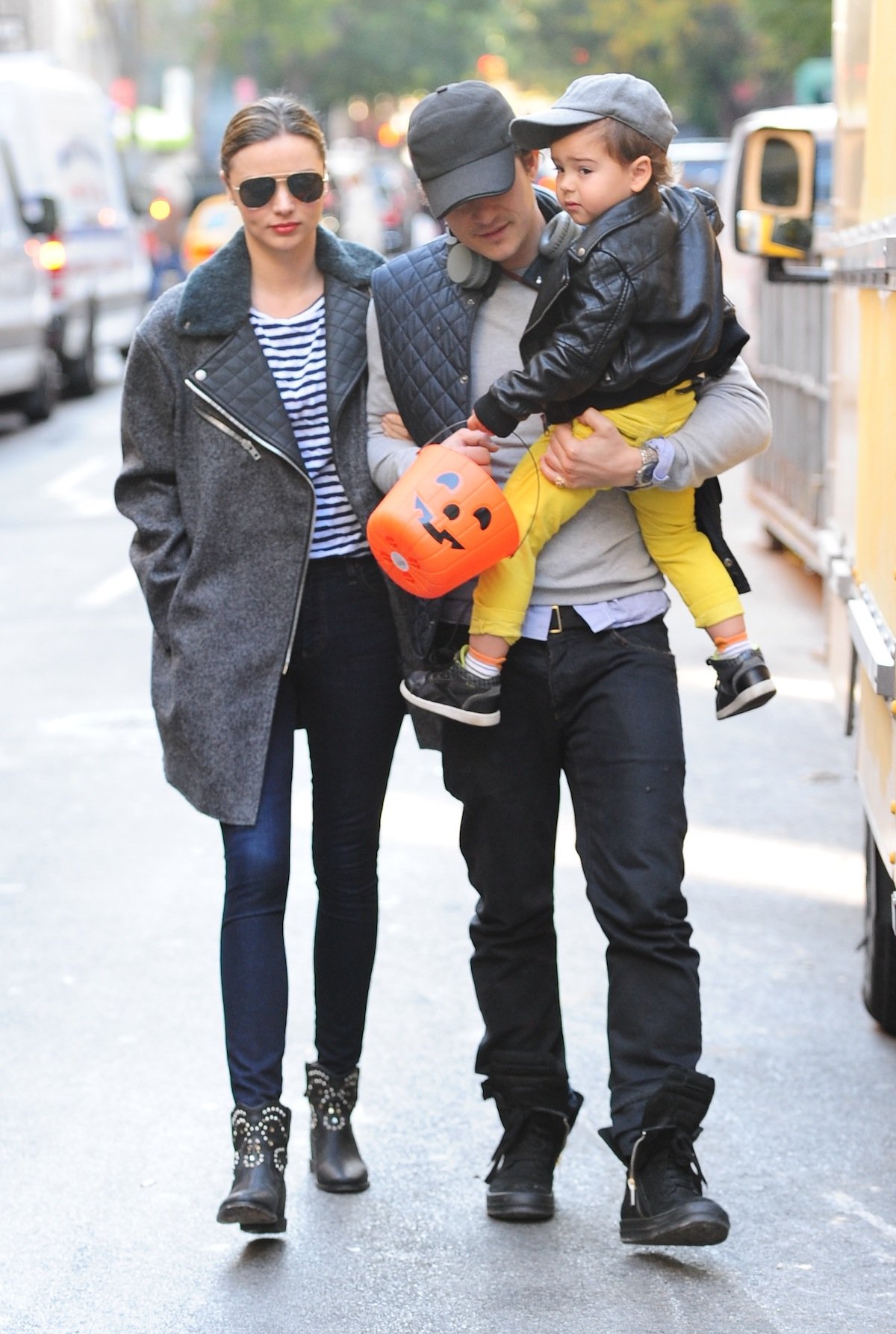 Miranda Kerr and Orlando Bloom with their son Flynn