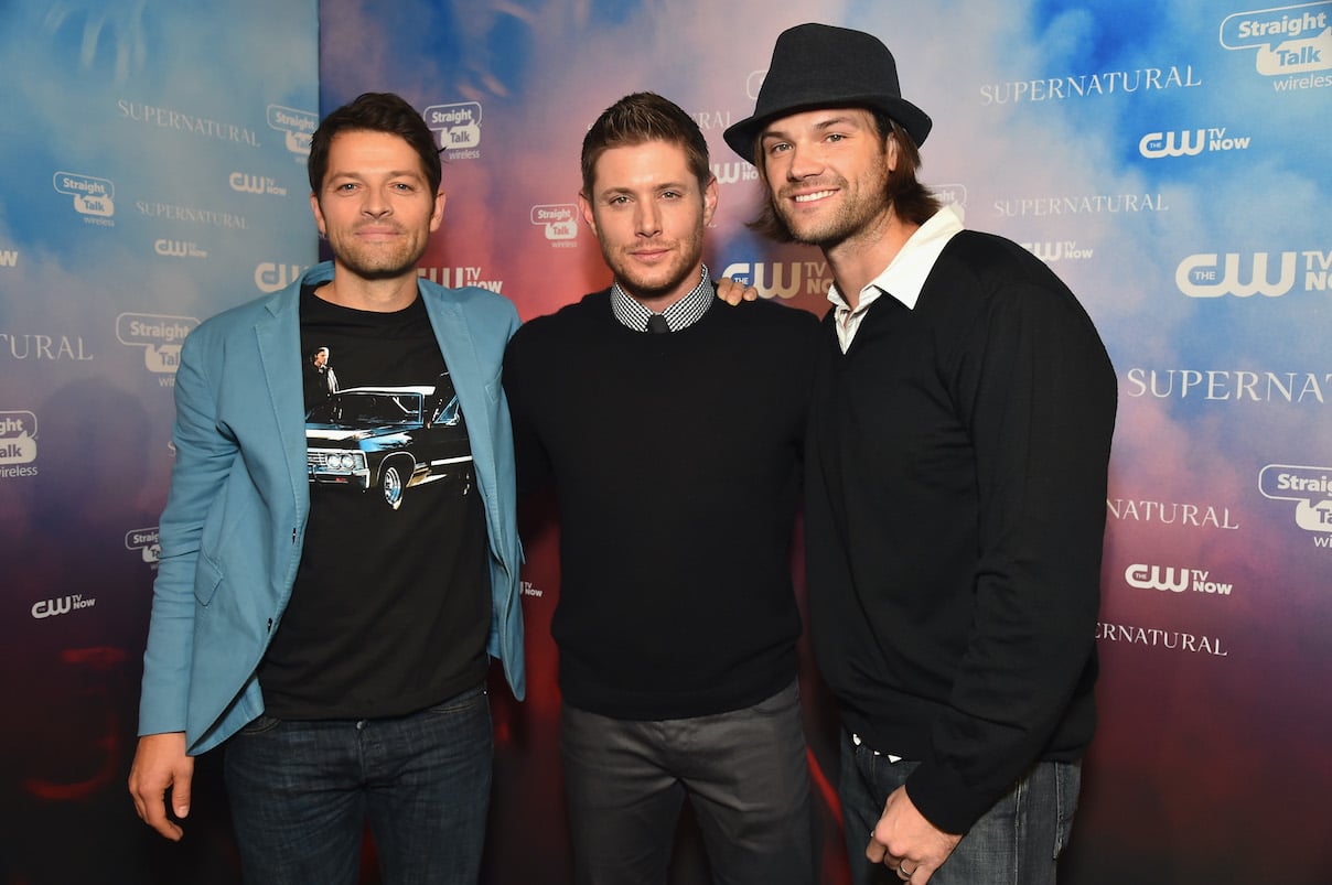 Misha Collins, Jensen Ackles, and Jared Padalecki at a 'Supernatural' Fan Party