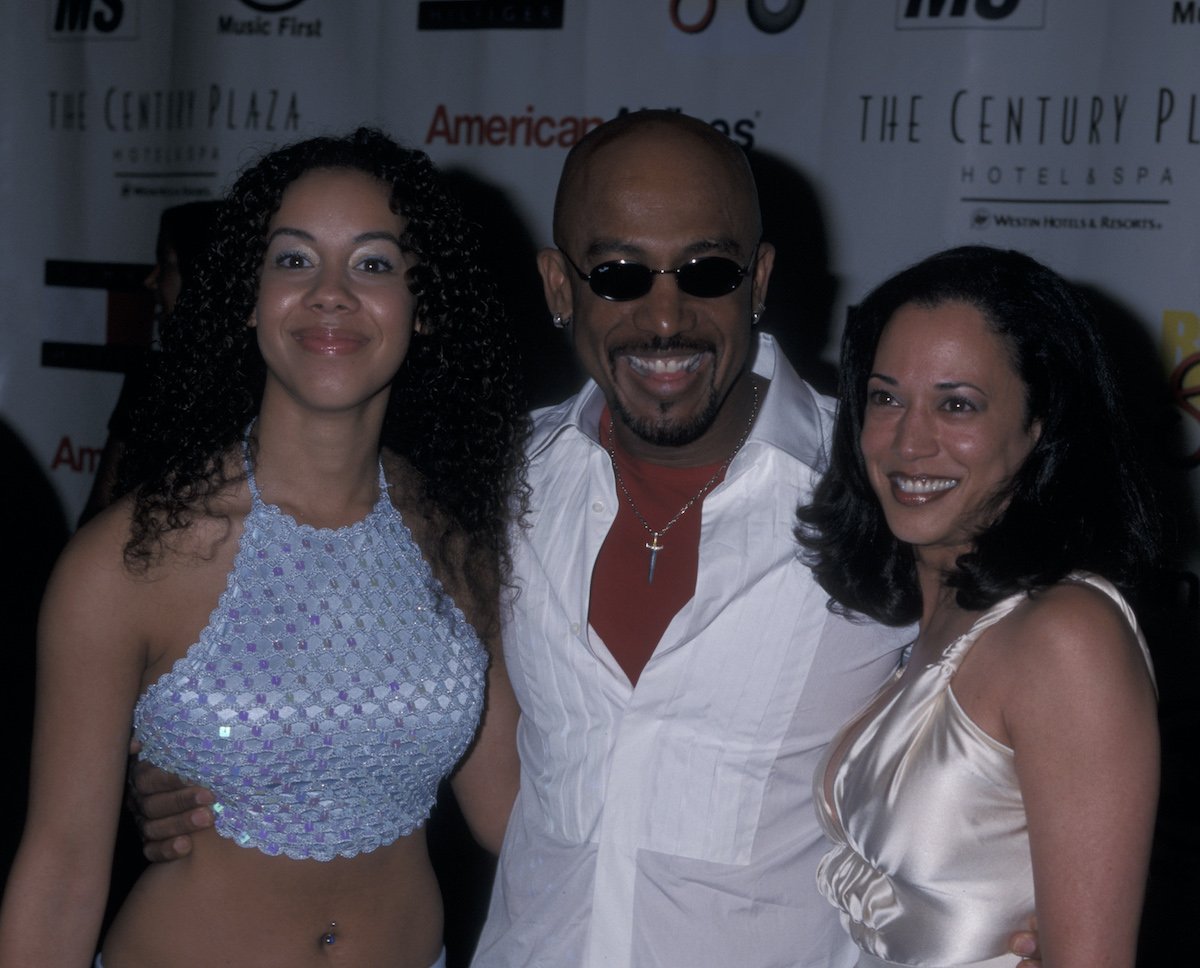 Montel Williams with his daughter Ashley Williams and Kamala Harris