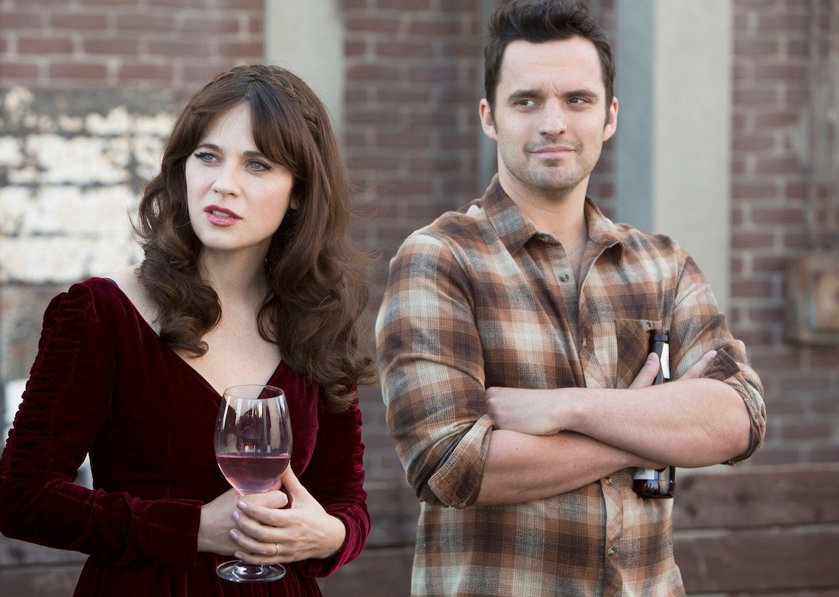 Zooey Deschanel and Jake Johnson in the "Thanksgiving IV" episode of 'New Girl'