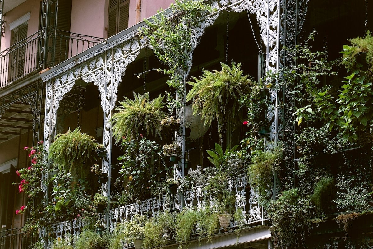 Balcony of a house, French Quarter, New Orleans