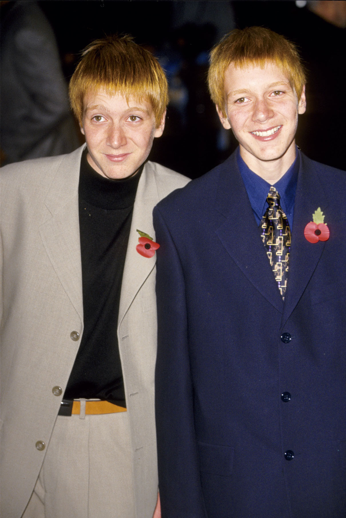 Oliver and Jamie Phelps at the premiere of 'Harry Potter and the Sorcerer's Stone'