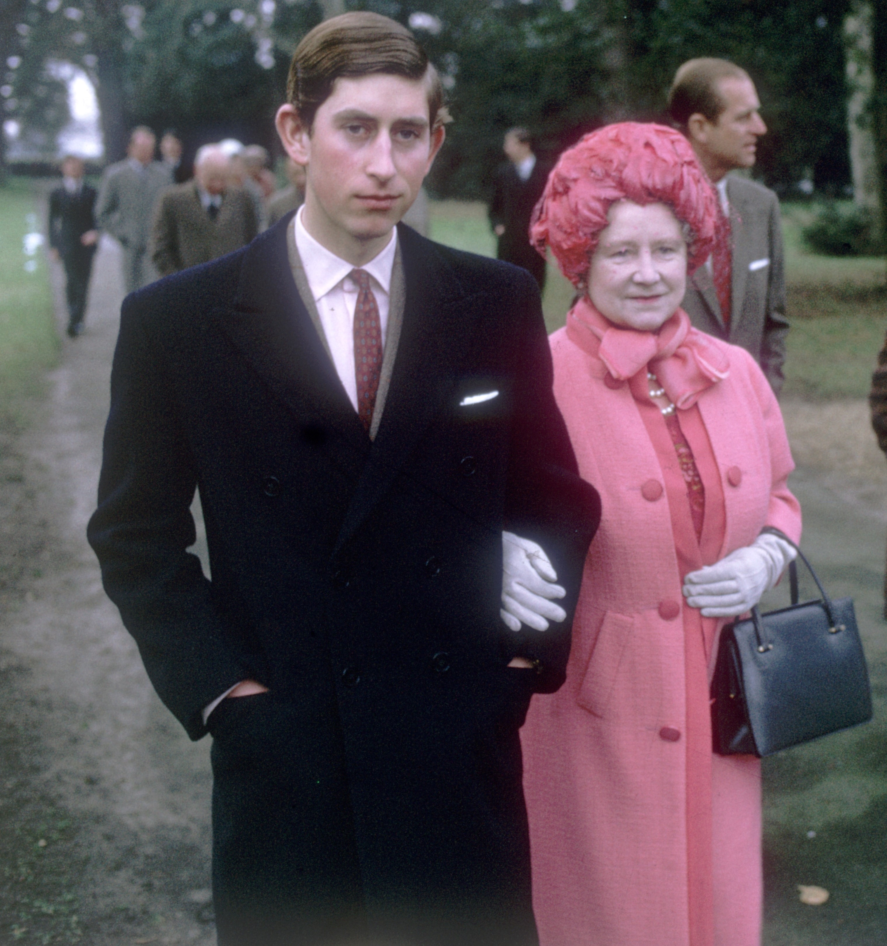 Prince Charles and the Queen Mother