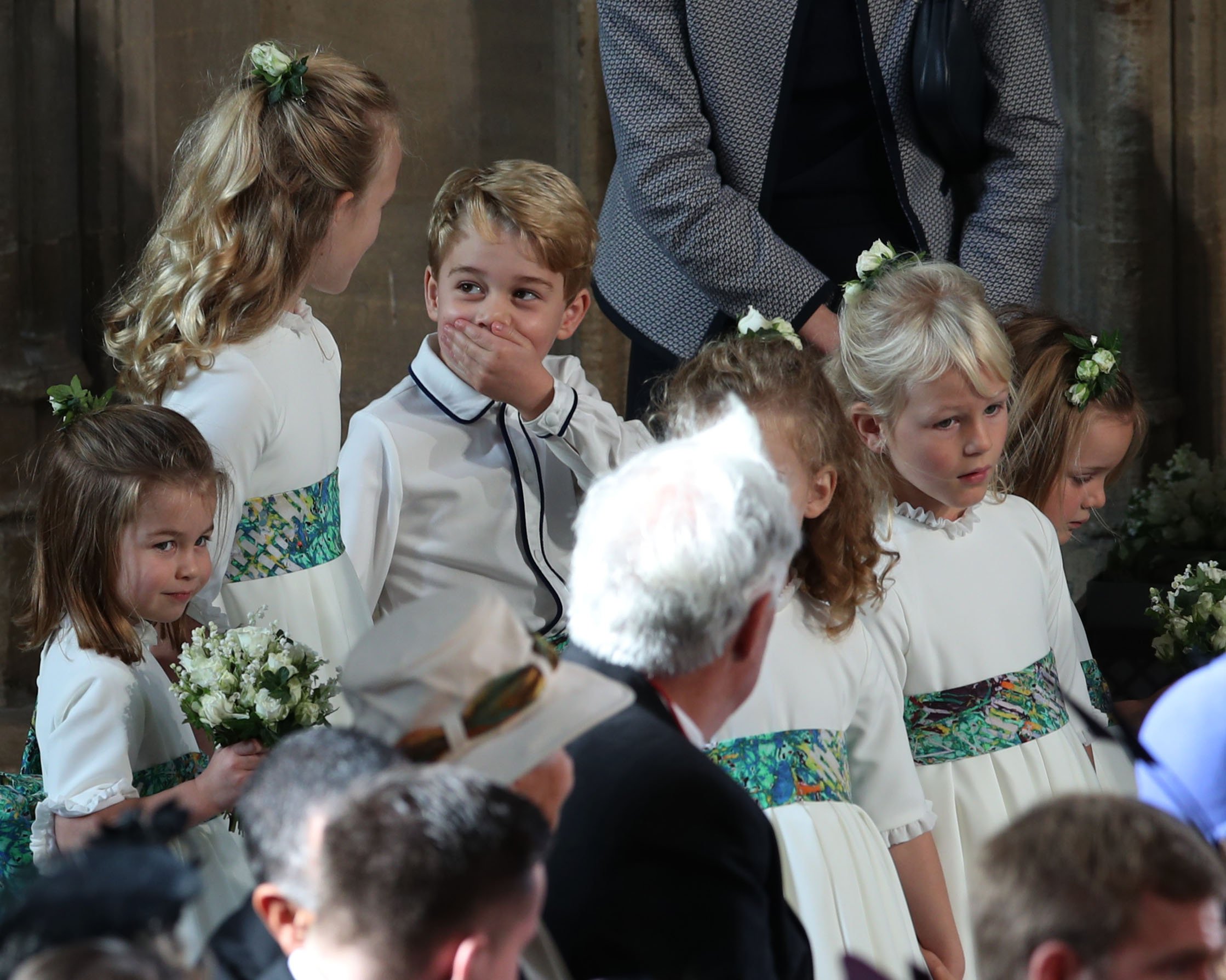 Prince George as a pageboy at Princess Eugenie and Jack Brooksbank's wedding