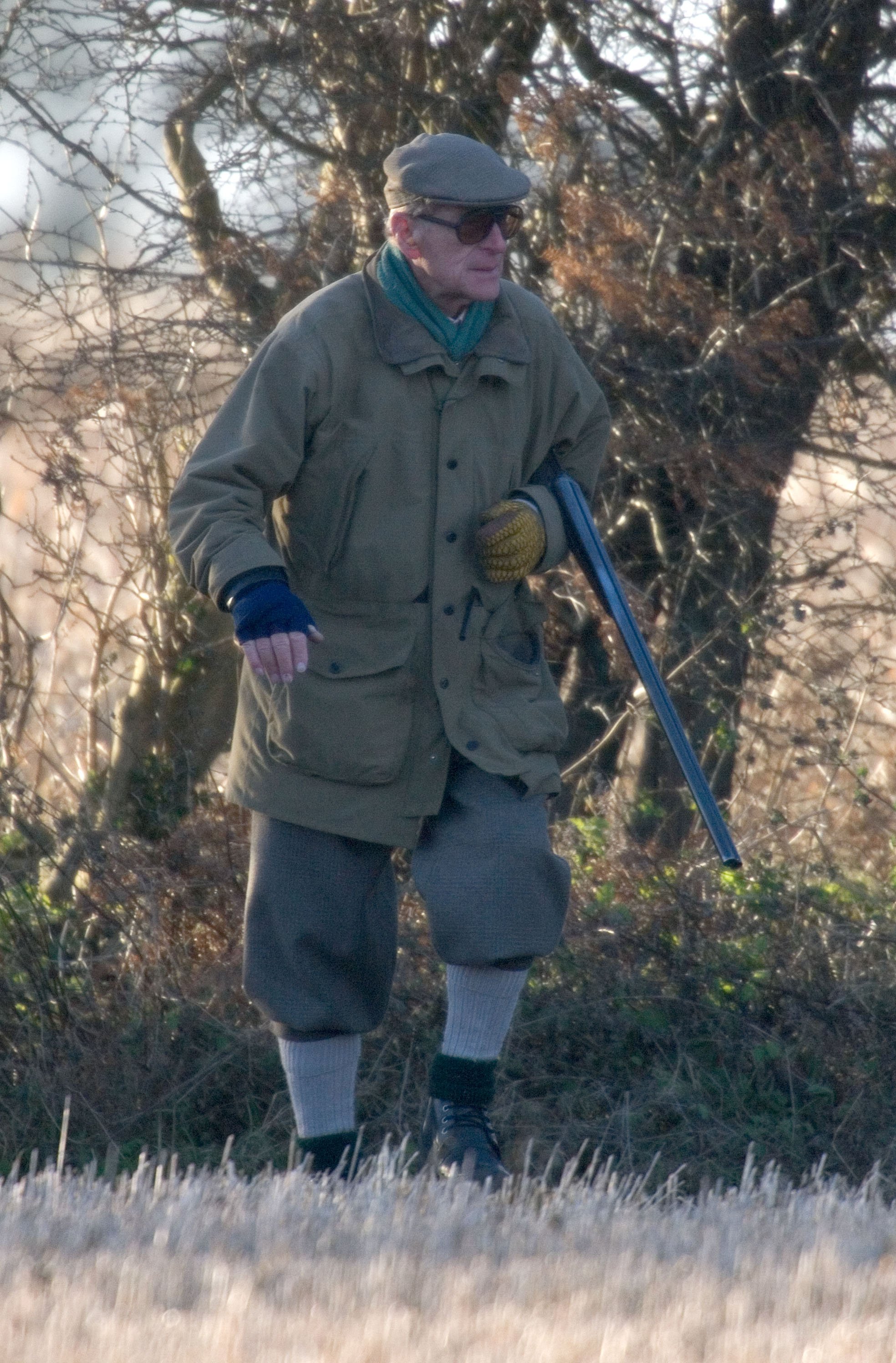 Prince Philip on royal shoot at Sandringham