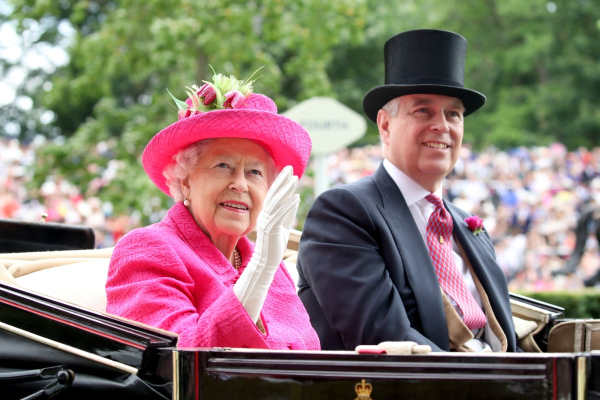 Queen Elizabeth II and Prince Andrew, Duke of York attend Royal Ascot 2017 at Ascot Racecourse on June 22, 2017 in Ascot, England