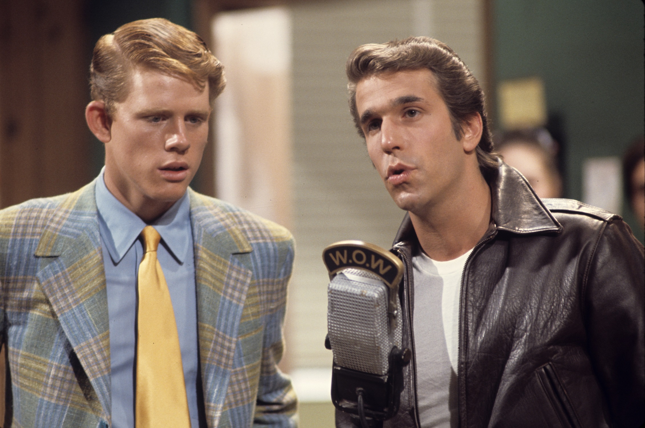 Ron Howard as Richie Cunningham and Henry Winkler as Arthur Fonzarelli on 'Happy Days' 