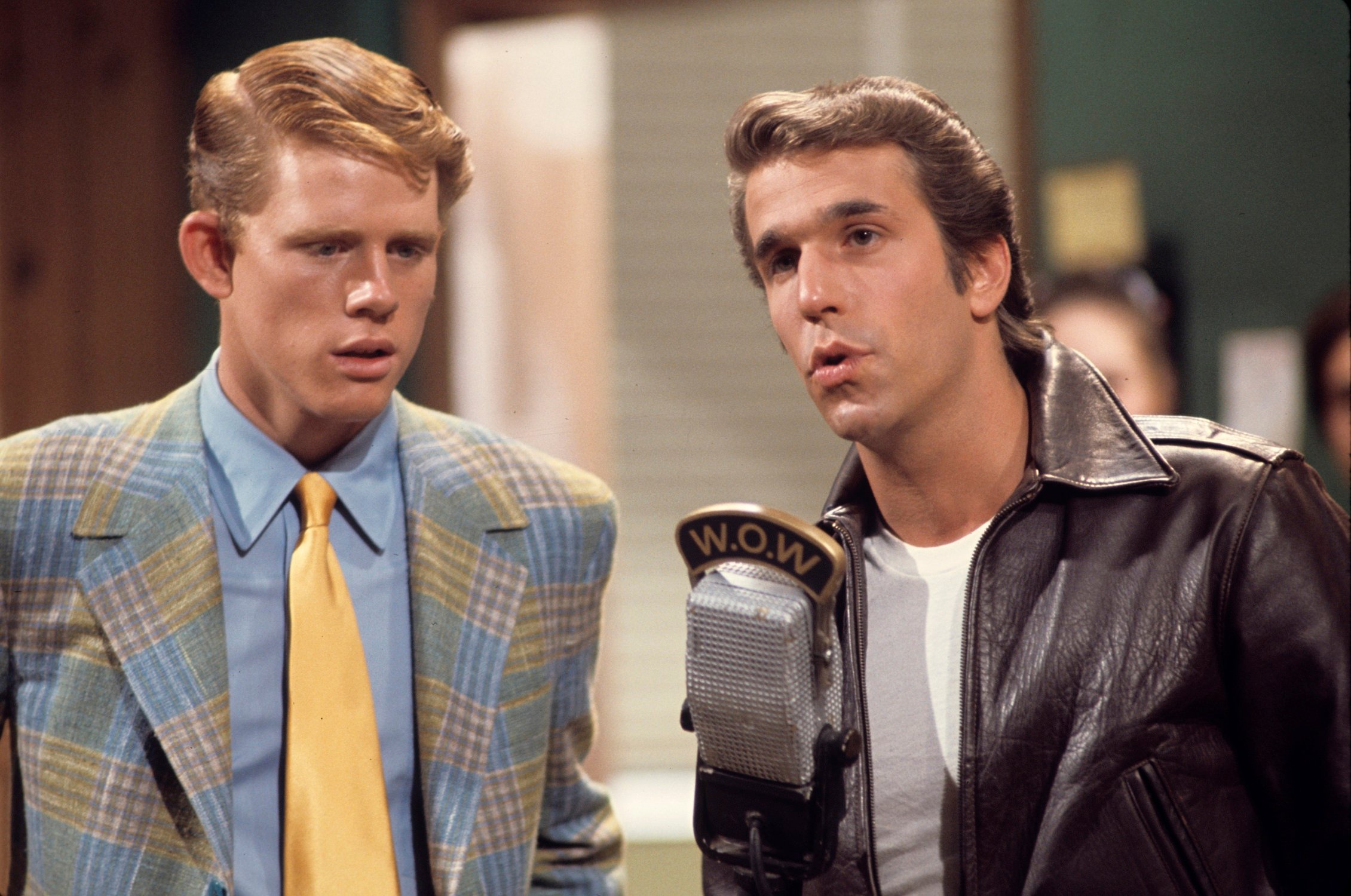 Ron Howard as Richie Cunningham and Henry Winkler as Arthur Fonzarelli on 'Happy Days' 