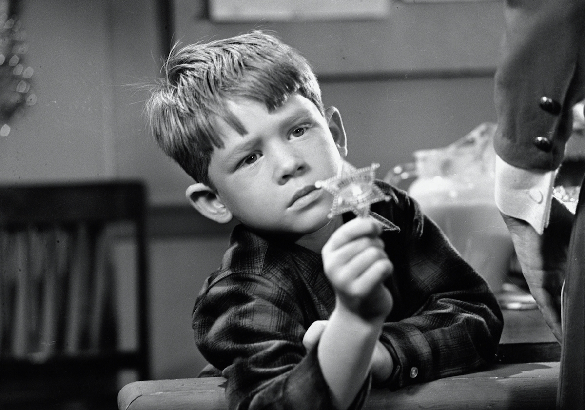 American actor Ronnie Howard appears as Opie Taylor in an episode of 'The Andy Griffith Show.'