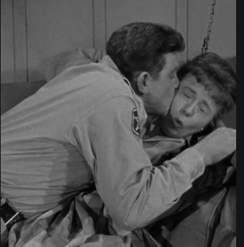 Andy Griffith and Betty Lynn in a scene from 'Cyrano Andy'