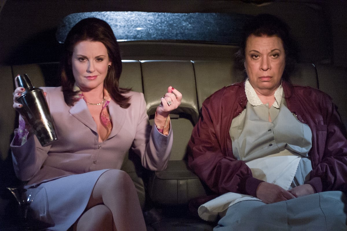 Megan Mullally as Karen Walker, Shelley Morrison as Rosario Salazar