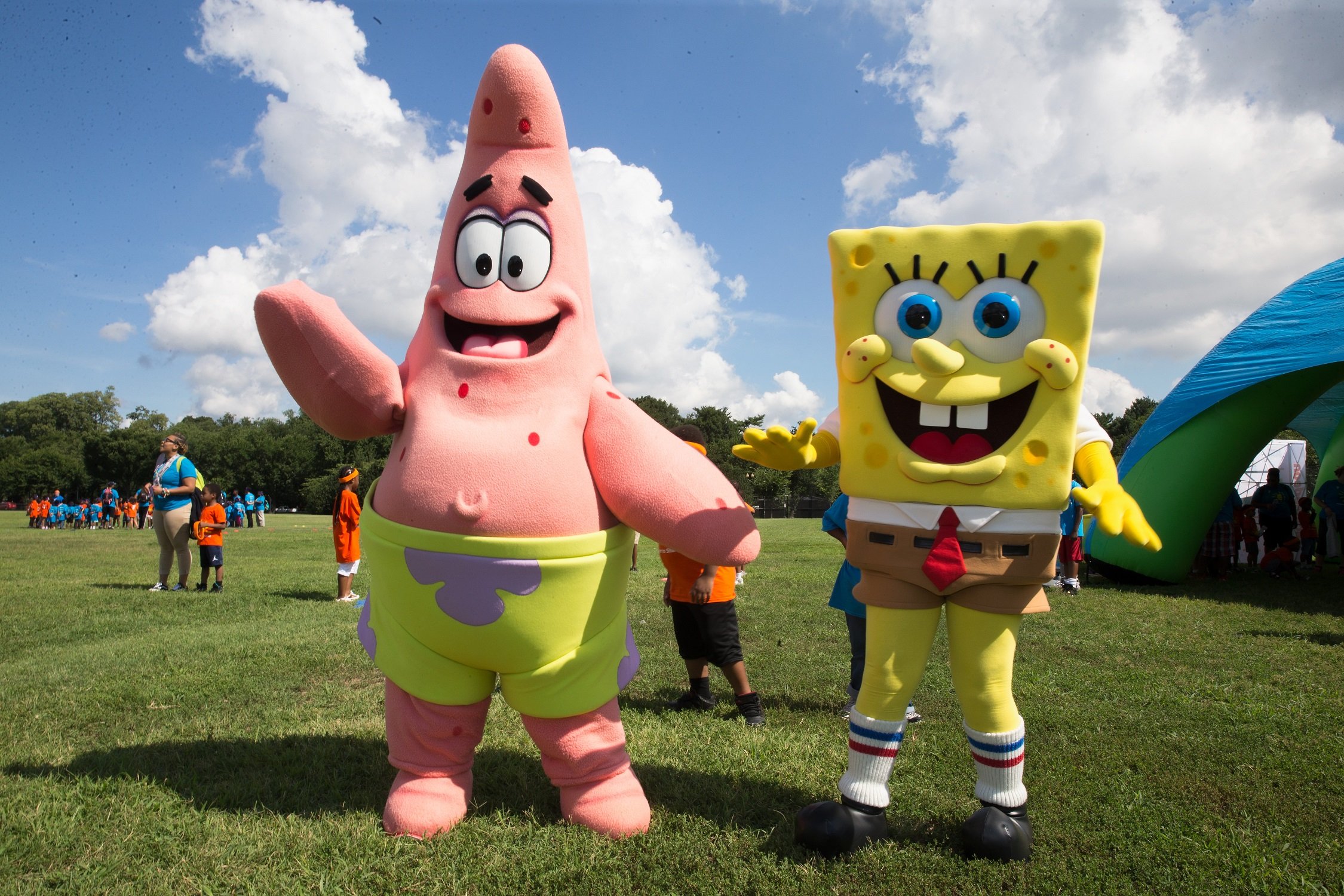 Patrick and SpongeBob take part in a national event in Washington D.C.