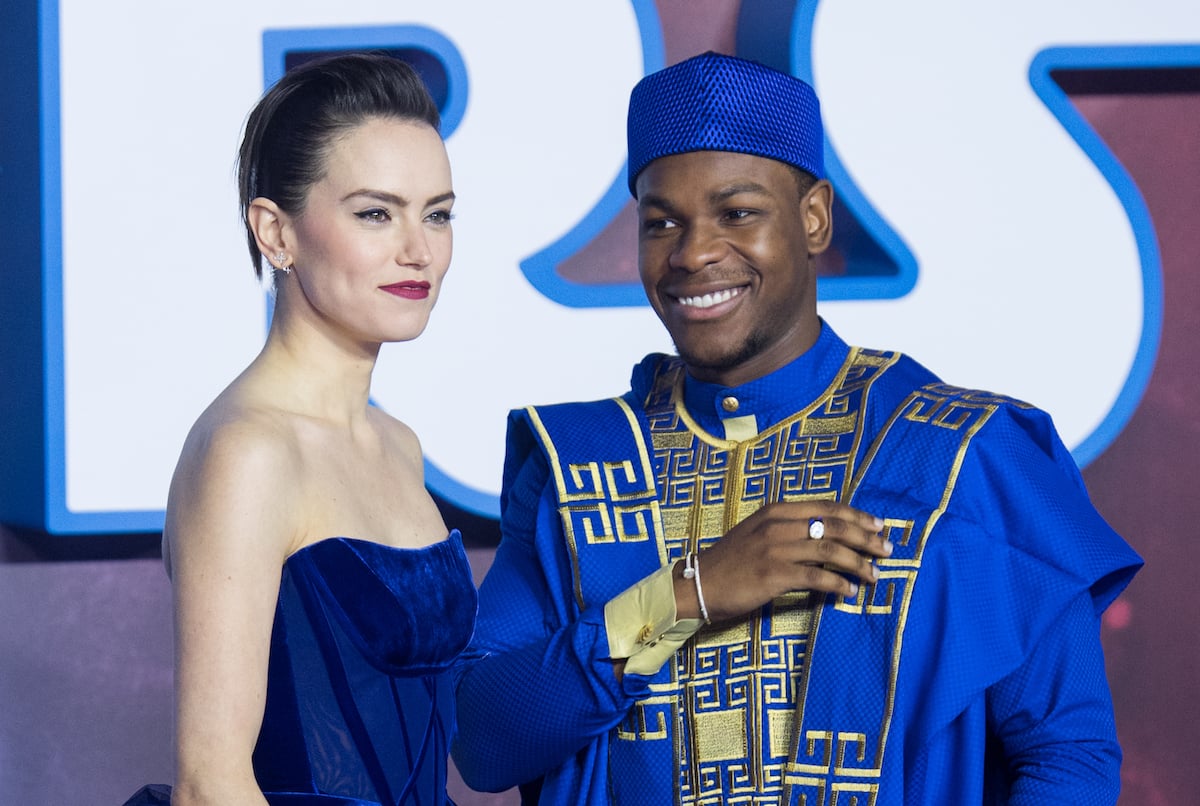 John Boyega and Daisy Ridley at the 'Star Wars: The Rise of Skywalker' European premiere