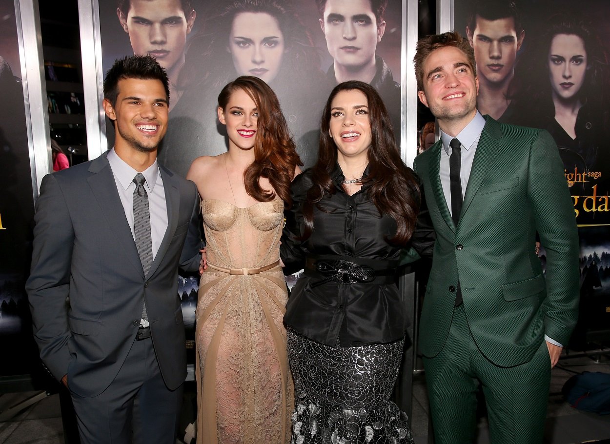 Taylor Lautner, Kristen Stewart, Stephenie Meyer, and Robert Pattinson of The Twilight Saga