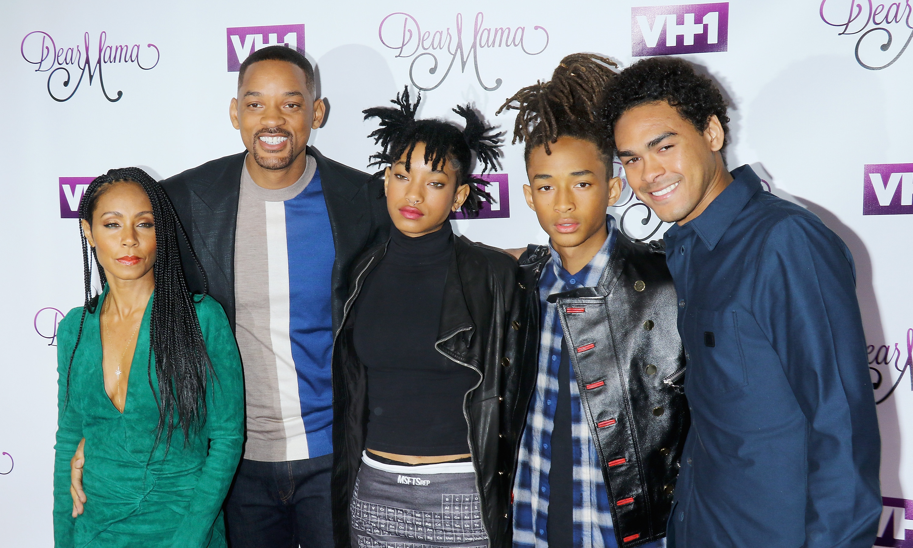 Jada Pinkett Smith, Will Smith, Willow Smith, Jaden Smith and Trey Smith attend the VH1's "Dear Mama" taping in 2016 in New York City | Jim Spellman/WireImage