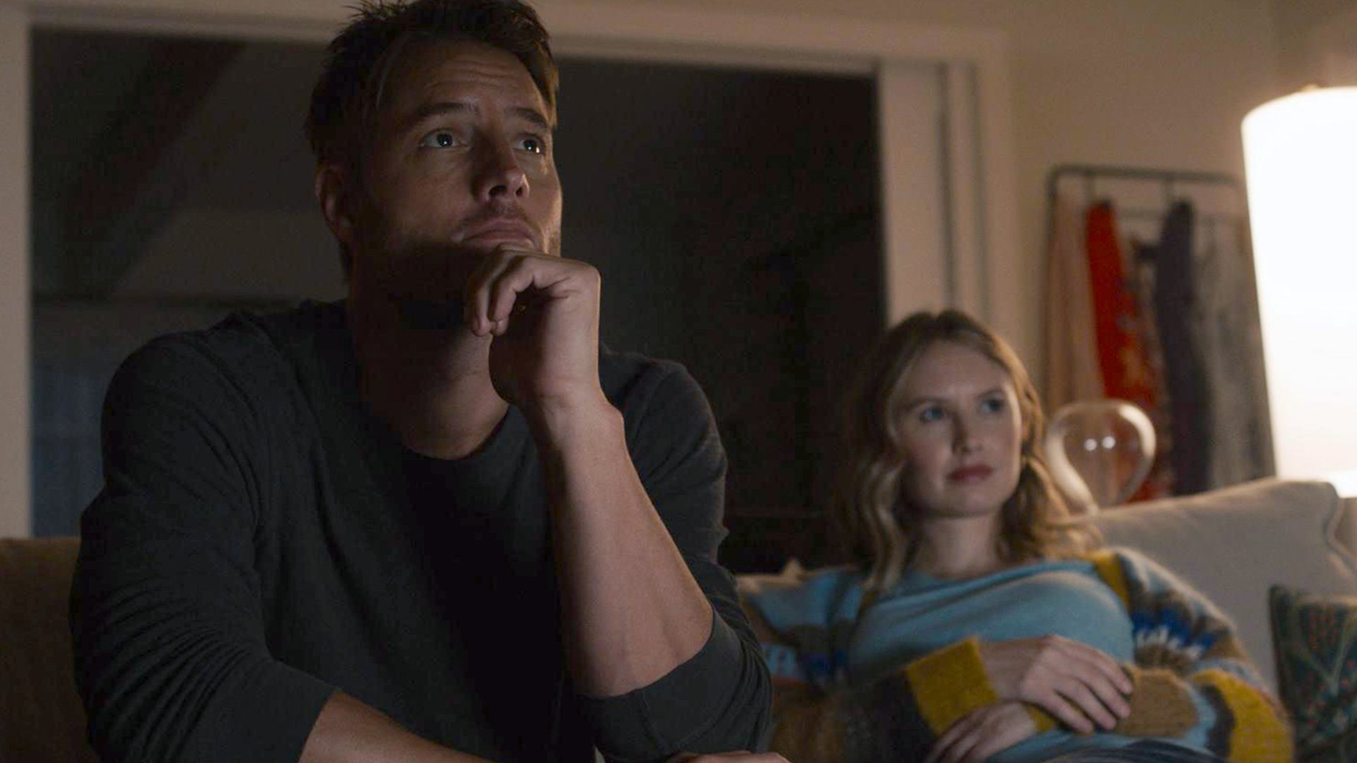 Justin Hartley as Kevin and Caitlin Thompson as Madison on 'This Is Us' Season 5 premiere