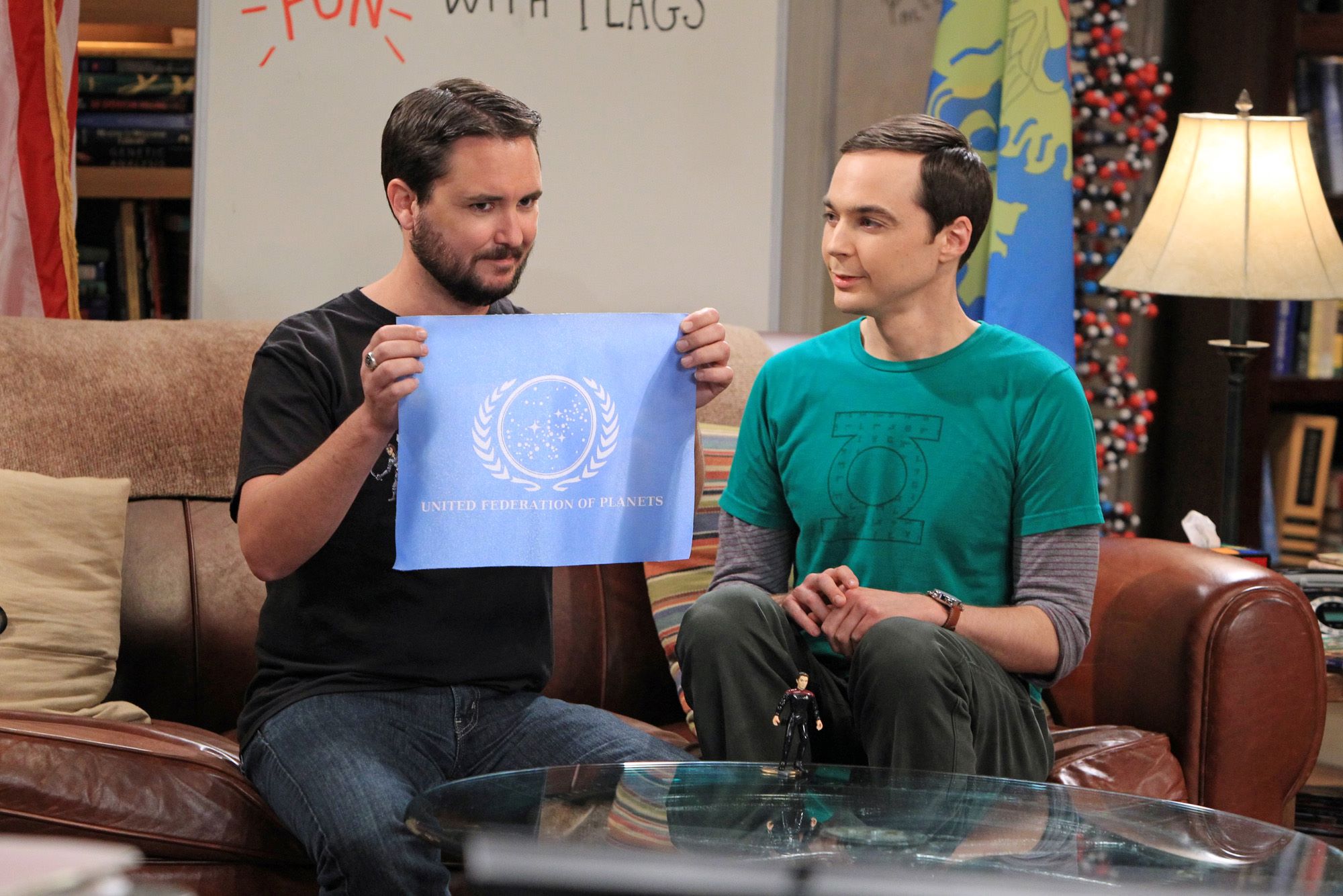 Wil Wheaton and Jim Parsons in 'The Big Bang Theory'