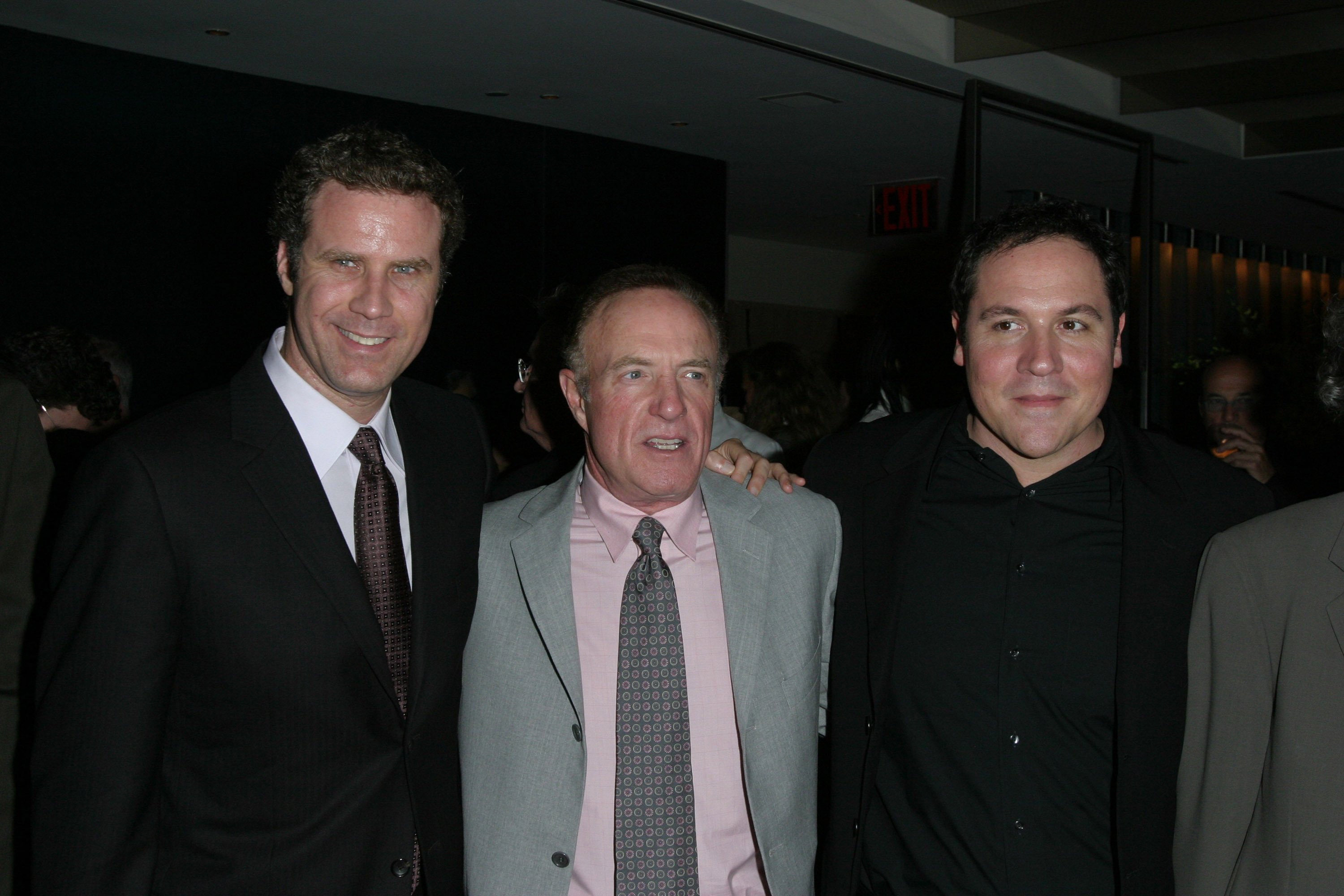 Will Ferrell, James Caan, and Jon Favreau during New York Premiere of 'Elf'