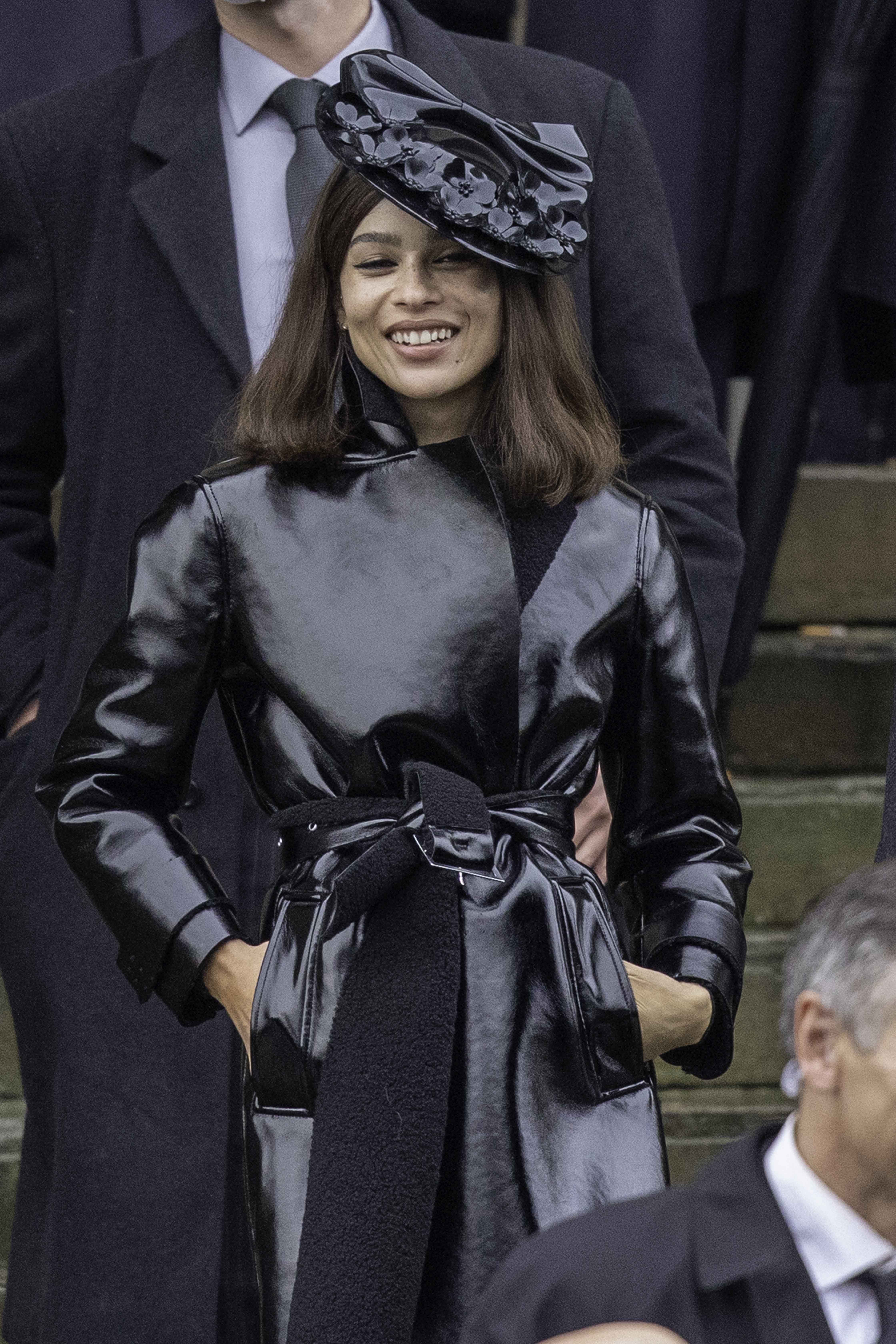 Zoe Kravitz filming scenes on the set of Catwoman on October 12, 2020 in Liverpool, England