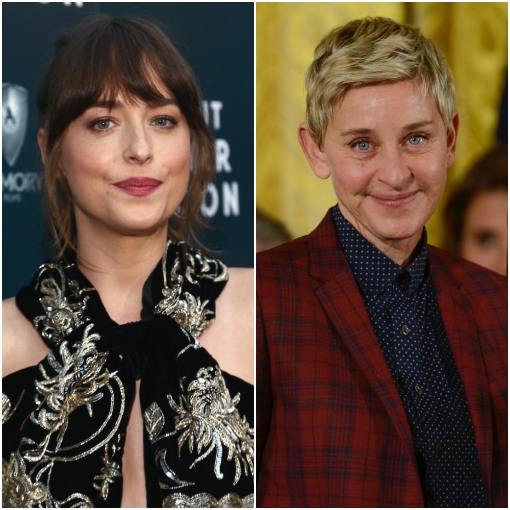 Dakota Johnson and Ellen DeGeneres