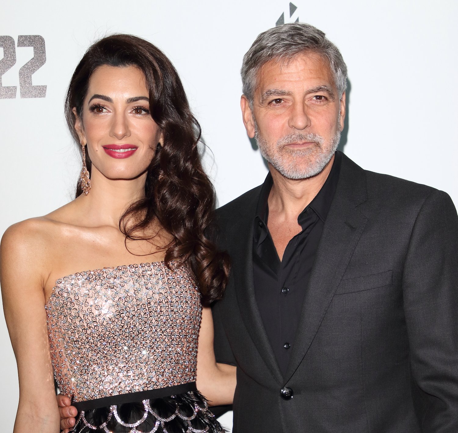 Amal Clooney and George Clooney attend the Catch 22 - TV Series premiere