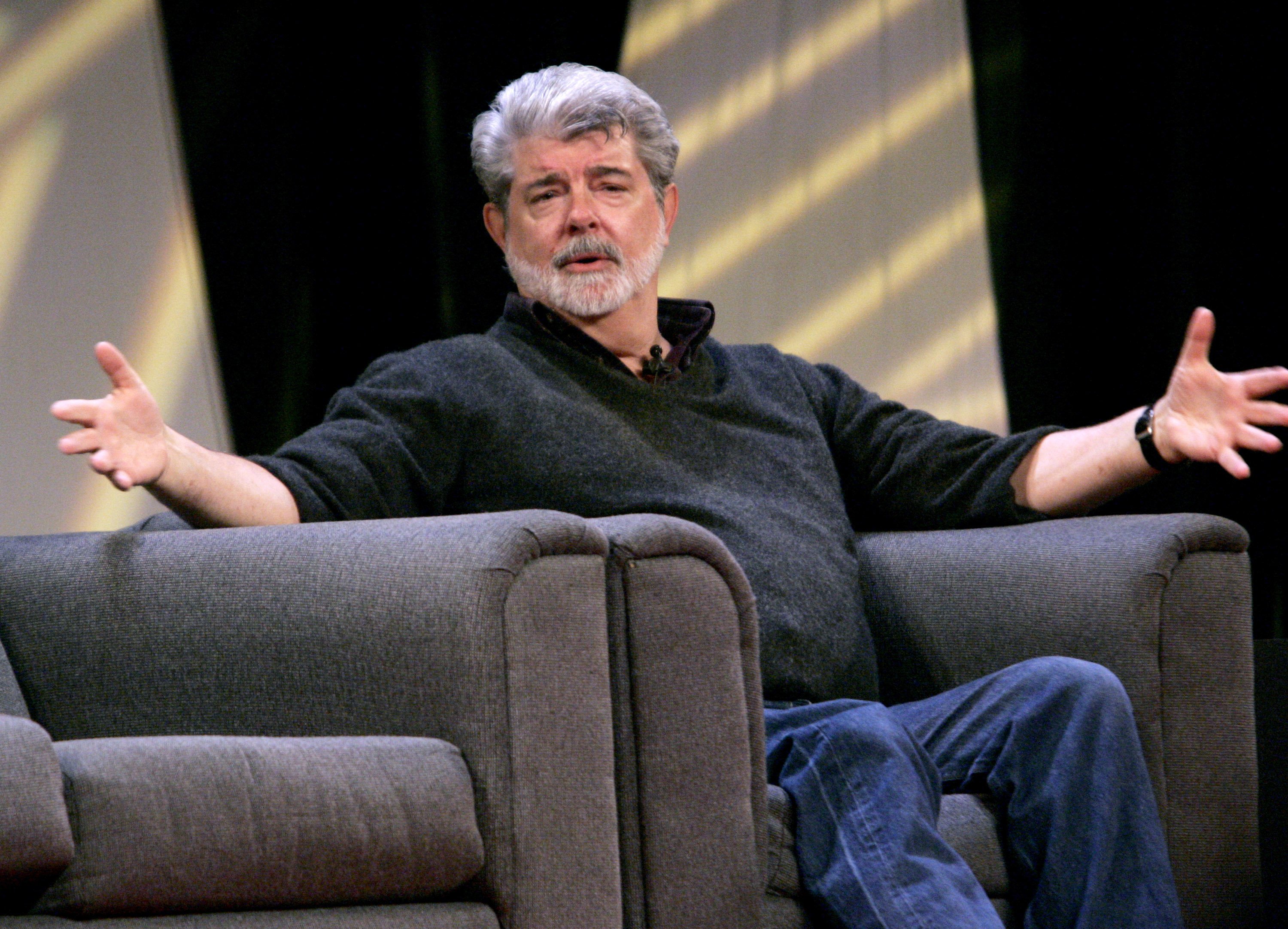 George Lucas on a couch