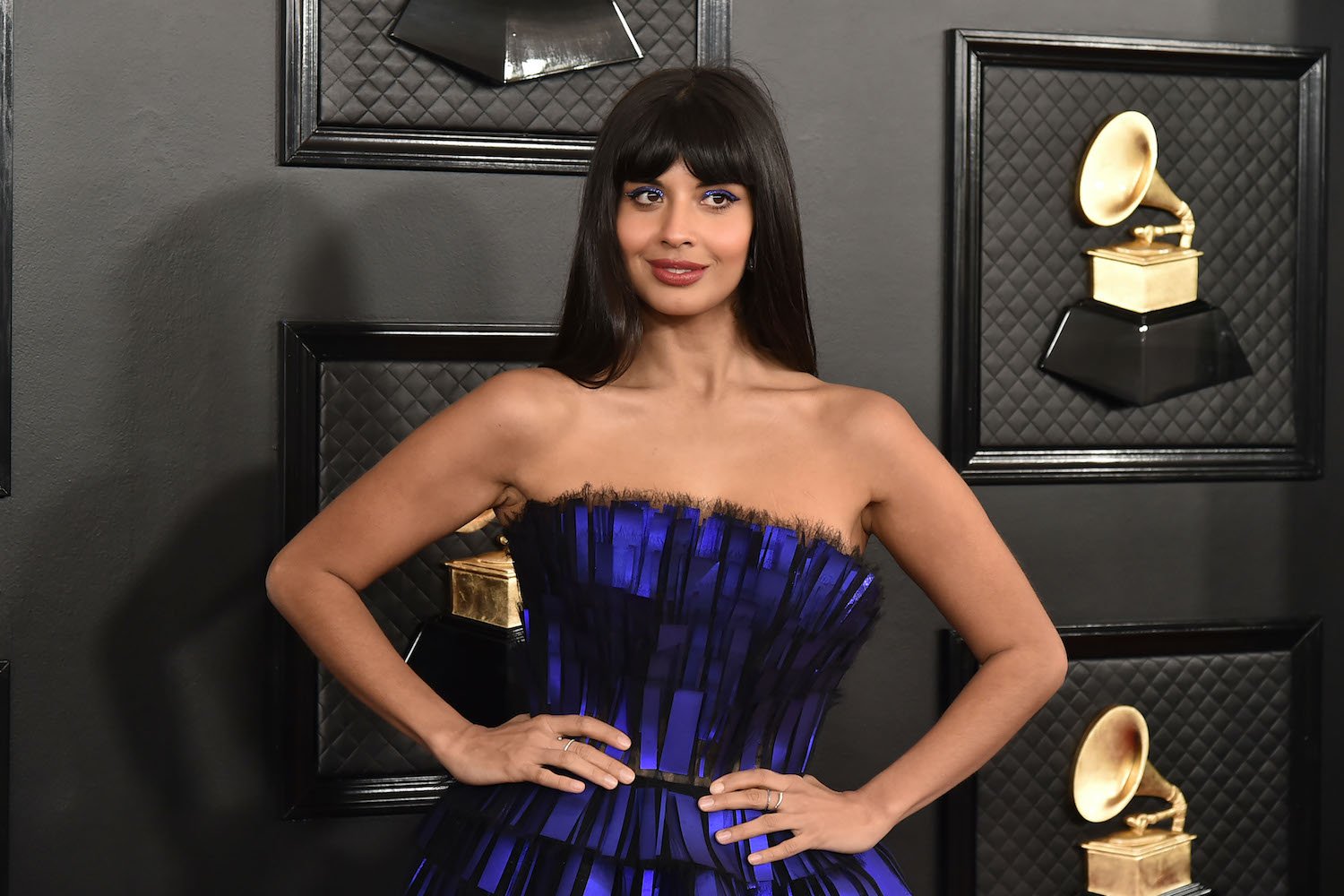 Jameela Jamil attends the 62nd Annual Grammy Awards on January 26, 2020