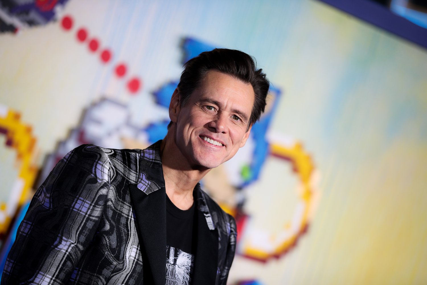 Jim Carrey attends the LA special screening of Sonic The Hedgehog at Regency Village Theatre on February 12, 2020